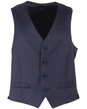 Luigi Bianchi Virgin-Wool Waistcoat - Blue