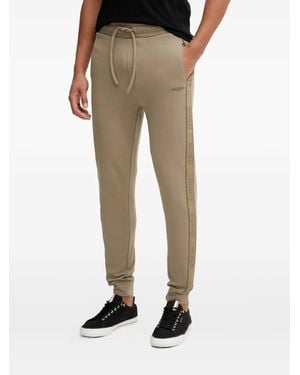 HUGO Logo-tape track pants - Natur