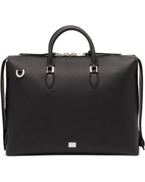 Dolce & Gabbana Mallette En Cuir À Fini Grainé - Black