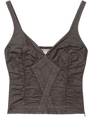 Miss Sixty Ruched Tank Top - Gray