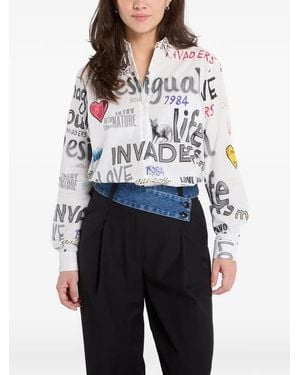 Desigual Graphic-Print Shirt - White