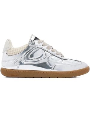 Ganni Sneakers Con Design A Inserti - Bianco