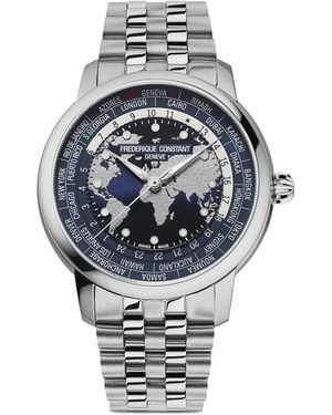 Frederique Constant Classic Worldtimer Manufacture 40Mm Watch - Gray