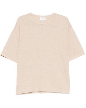 Maison Kitsuné Logo-Embroidered T-Shirt - Natural