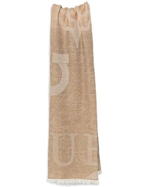 Guess Arnela Logo-Print Cotton Shawl - White