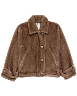 S.w.o.r.d 6.6.44 Button-Up Faux-Fur Jacket - Brown