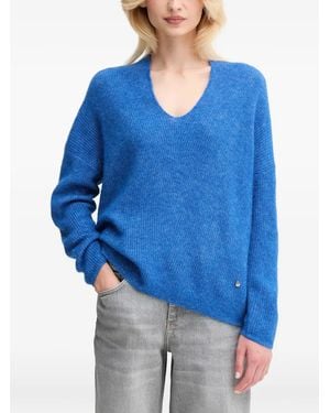 Mos Mosh Thora V-Neck Sweater - Blue