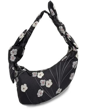 Stine Goya Jacquard Knotted Satchel - Black
