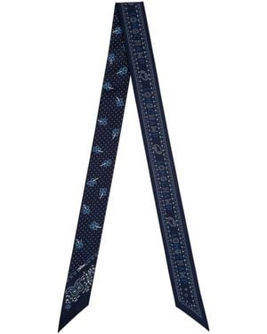 Longchamp Foulard Imprimé French Bandana - Bleu