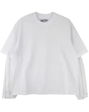 SONIA CARRASCO T-Shirt Superposé À Manches Rayées - White