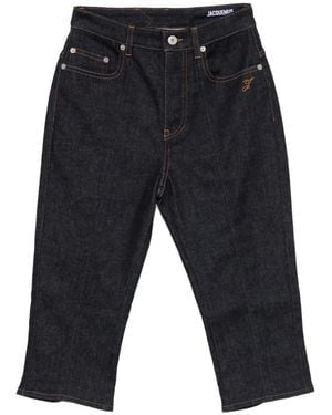 Jacquemus Capri Jeans Camel Stitching - Blue