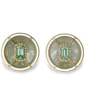 DENISE CASSOU Tourmaline Beryl Earrings - Green