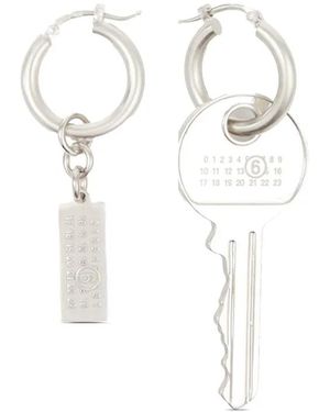 MM6 by Maison Margiela Aros Con Colgante Tag And Key - Blanco
