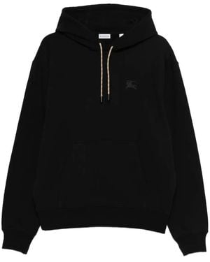 Burberry Hoodie À Motif Monogrammé - Noir