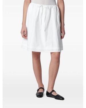 DUNST Falda Midi Con Encaje - Blanco