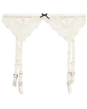 Fleur du Mal Bianca Garter Belt - White