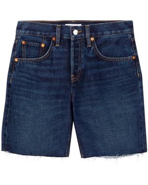 RE/DONE Raw-Cut Denim Shorts - Blue