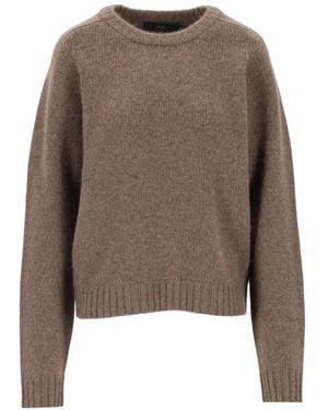 arch4 Limerick Crew-Neck Chunky Jumper - Brown