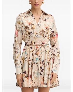 Guess Floral-Print Mini Dress - Natural