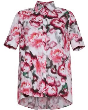 Adam Lippes Trapeze Floral-Print Shirt - Pink