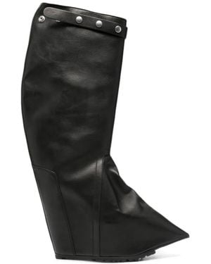 Rick Owens Taconaska Leather Boots - Black