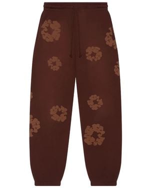 DENIM TEARS Mono Cotton Wreath Track Trousers - Brown