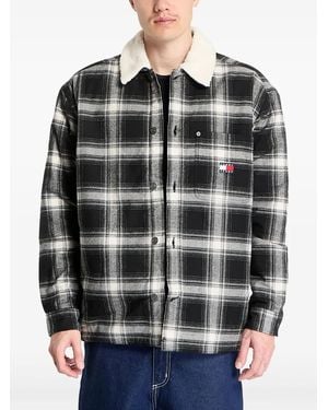 Tommy Hilfiger Chequered Shirt Jacket - Black