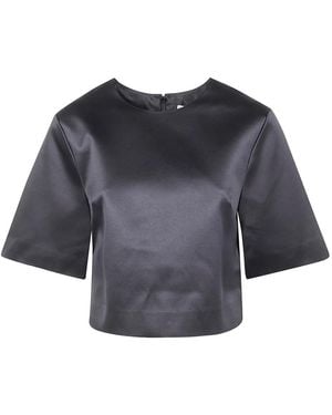 By Malene Birger Top Met Korte Mouwen - Blauw