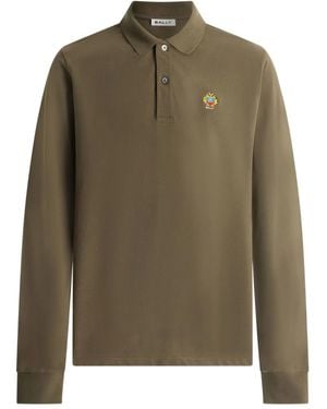 Bally Crest-Embroidered Polo Shirt - Green