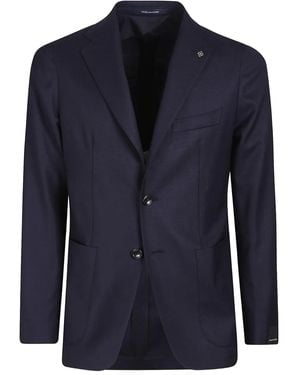 Tagliatore Two-Button Patch-Pocket Jacket - Blue