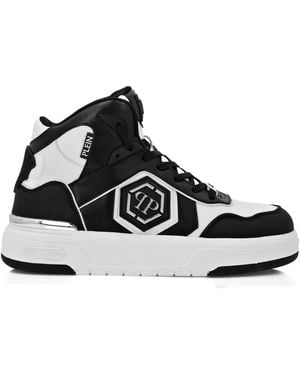 Philipp Plein Baskets À Plaque Logo - Black