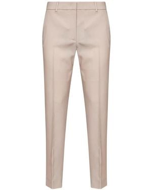 Weekend by Maxmara Canon Pressed-Crease Cropped Tailored Pants - Natural