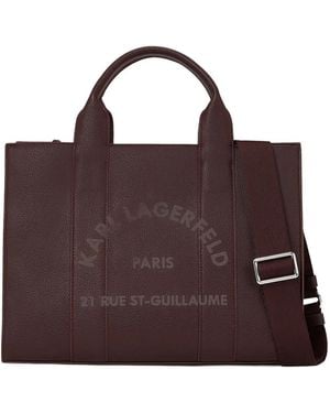 KARL LAGERFELD Medium Rue St-Guillaume Tote Bag - Purple