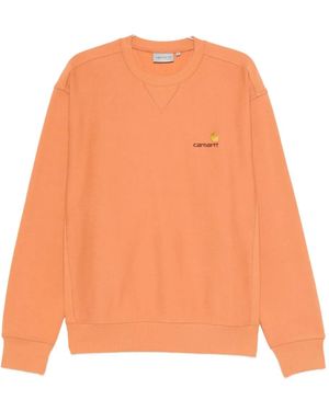 Carhartt Logo-embroidered Crew Neck Sweatshirt - オレンジ