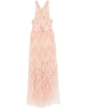 Elisabetta Franchi スパンコール チュールドレス - ピンク