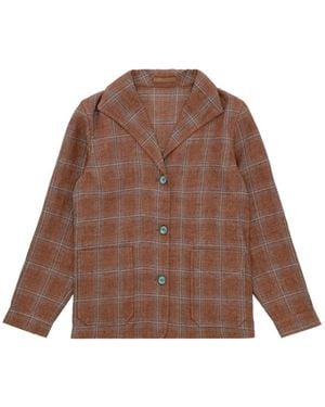Fortela Scotland Chequered Jacket - Brown