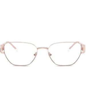 Michael Kors Bilbao Logo-Plaque Geometric Glasses - Natural