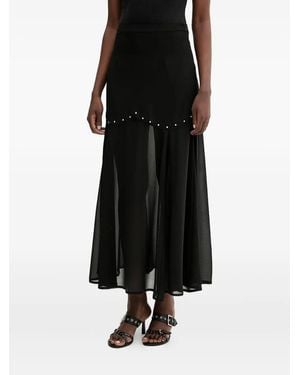 Never Fully Dressed A-Line Maxi Skirt - Black