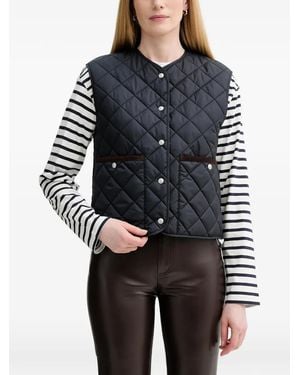 Marc O' Polo Quilted Buttoned Gilet - Black