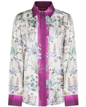 Gucci Blouse Met Bloemenprint - Roze