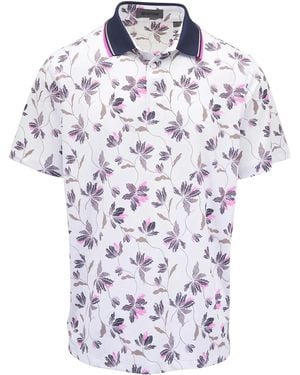 G/FORE Floral-Print Polo Shirt - White