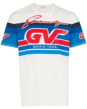 Givenchy Motorcross Logo Print T-Shirt - Blue