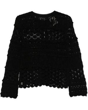 Semicouture Gehaakt Vest - Zwart