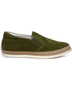 Tod's スエード エスパドリーユ - グリーン