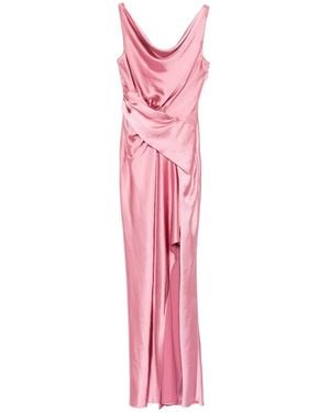 Amsale Draped Maxi Dress - Pink