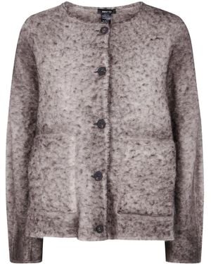 Avant Toi Alpaca Button-Front Cardigan - Brown