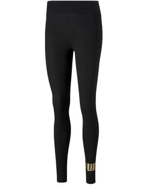 PUMA Essentials+ Logo-Print Leggings - Black