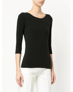 Marc Cain Three-Quarter Sleeve T-Shirt - Black