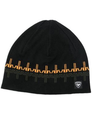 Rossignol Patterned-Intarsia Beanie - Black