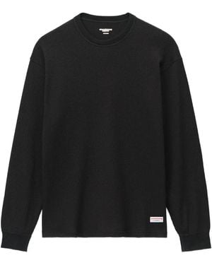 【送料&関税込】Alexander Wang Long Sleeved Embellished Deni Cropped Long-Sleeve Tee in Ribbed Cotton Jersey in WHITE